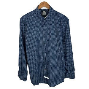 BF949 Mens English Laundry Designer Stretch Trendy Button Down Shirt L